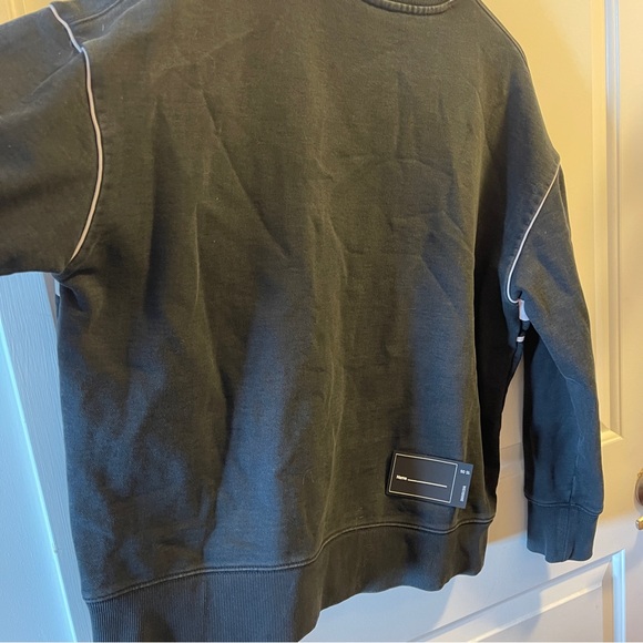 We11done black reflective logo sweatshirt logo print sweater pullover size xs - Picture 4 of 9